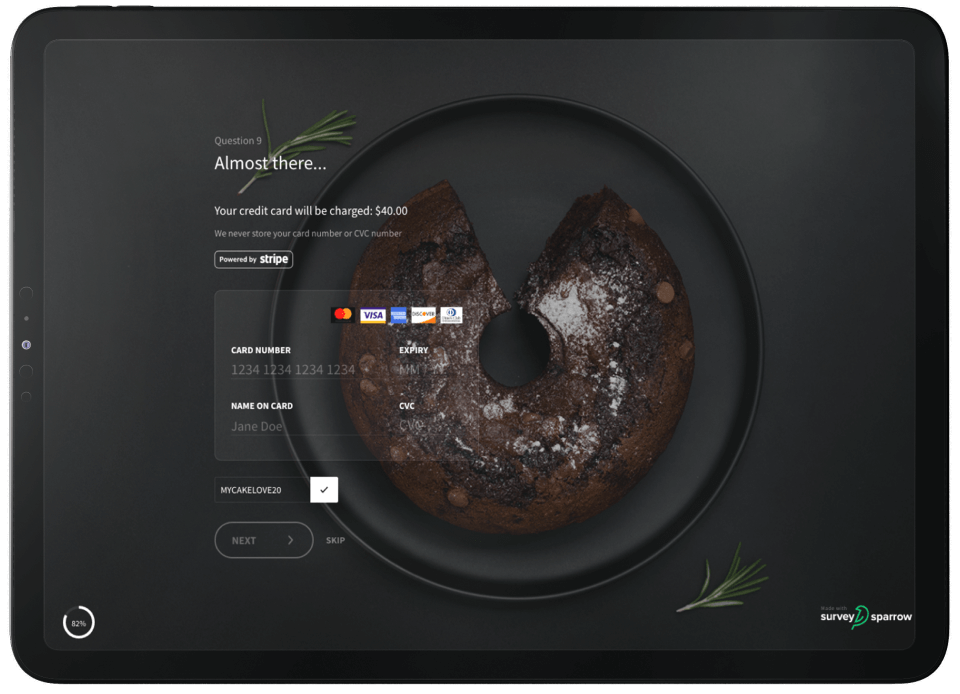 Accept payment through your online forms securely.