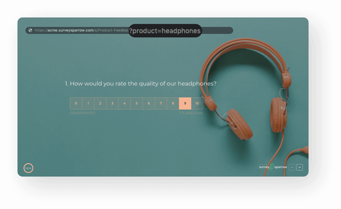 Set custom params and use the same survey for multiple purposes.