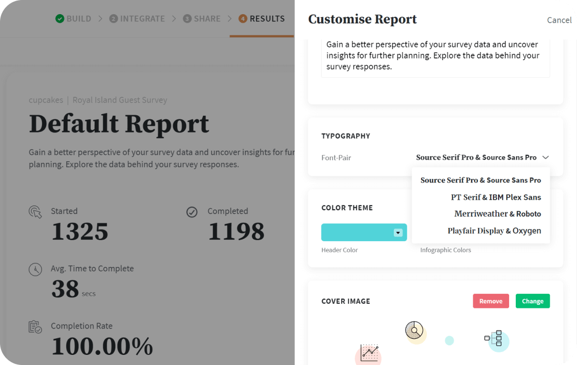 With online survey software, analyze data in detail using dashboard and reports.