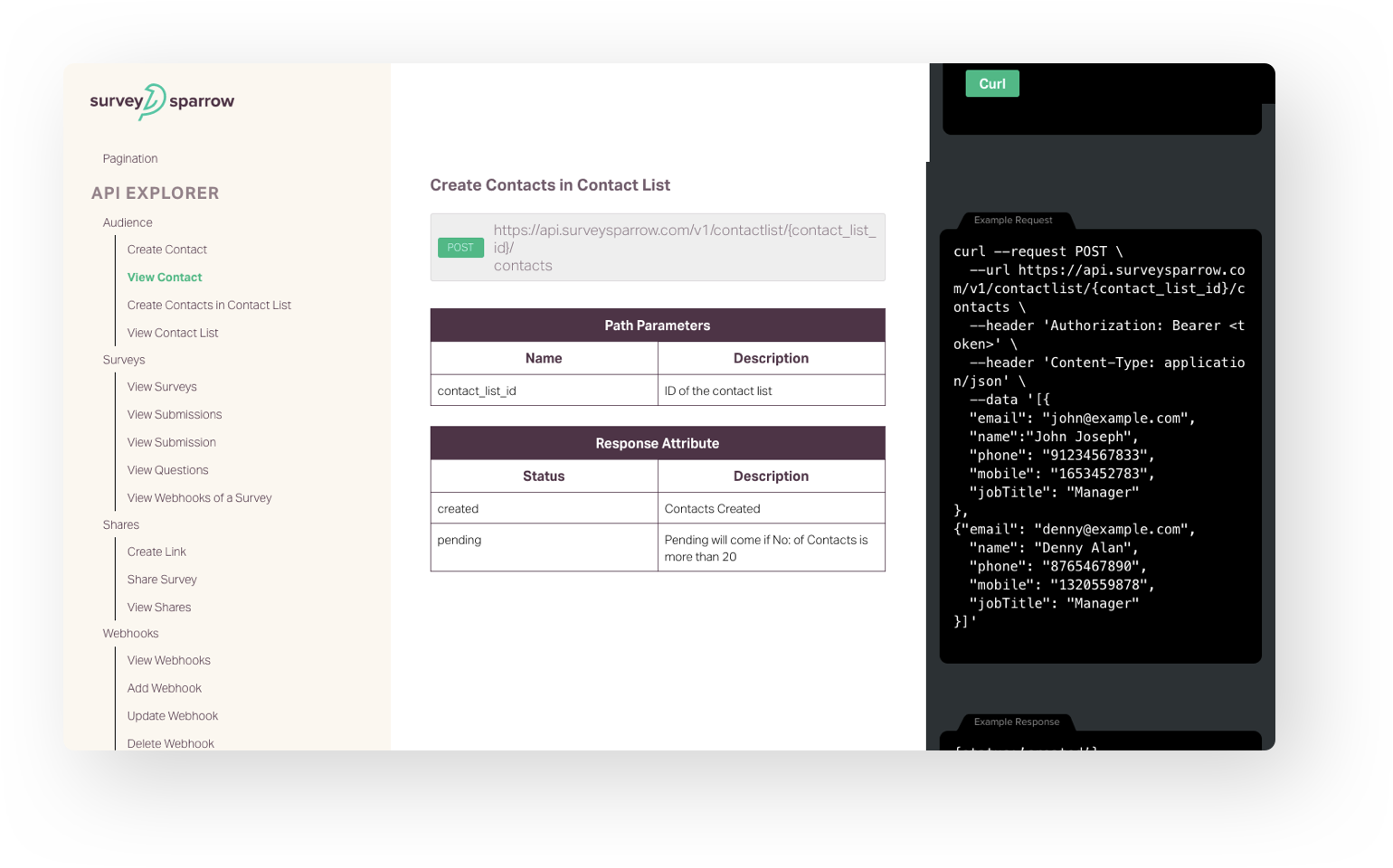 Improve experience management with API.