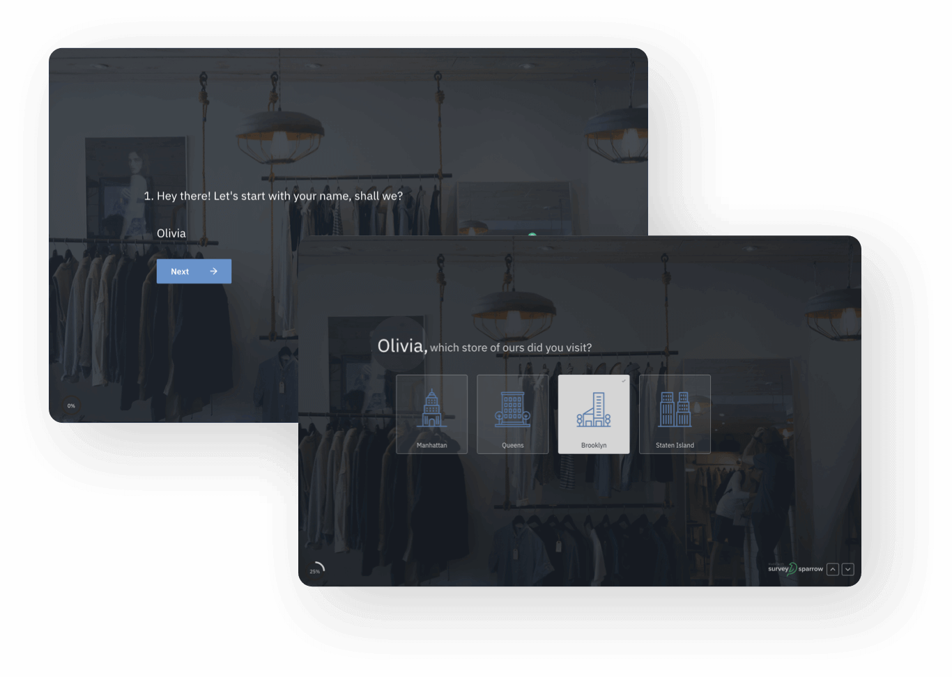 Pipe questions and personalize your online surveys.