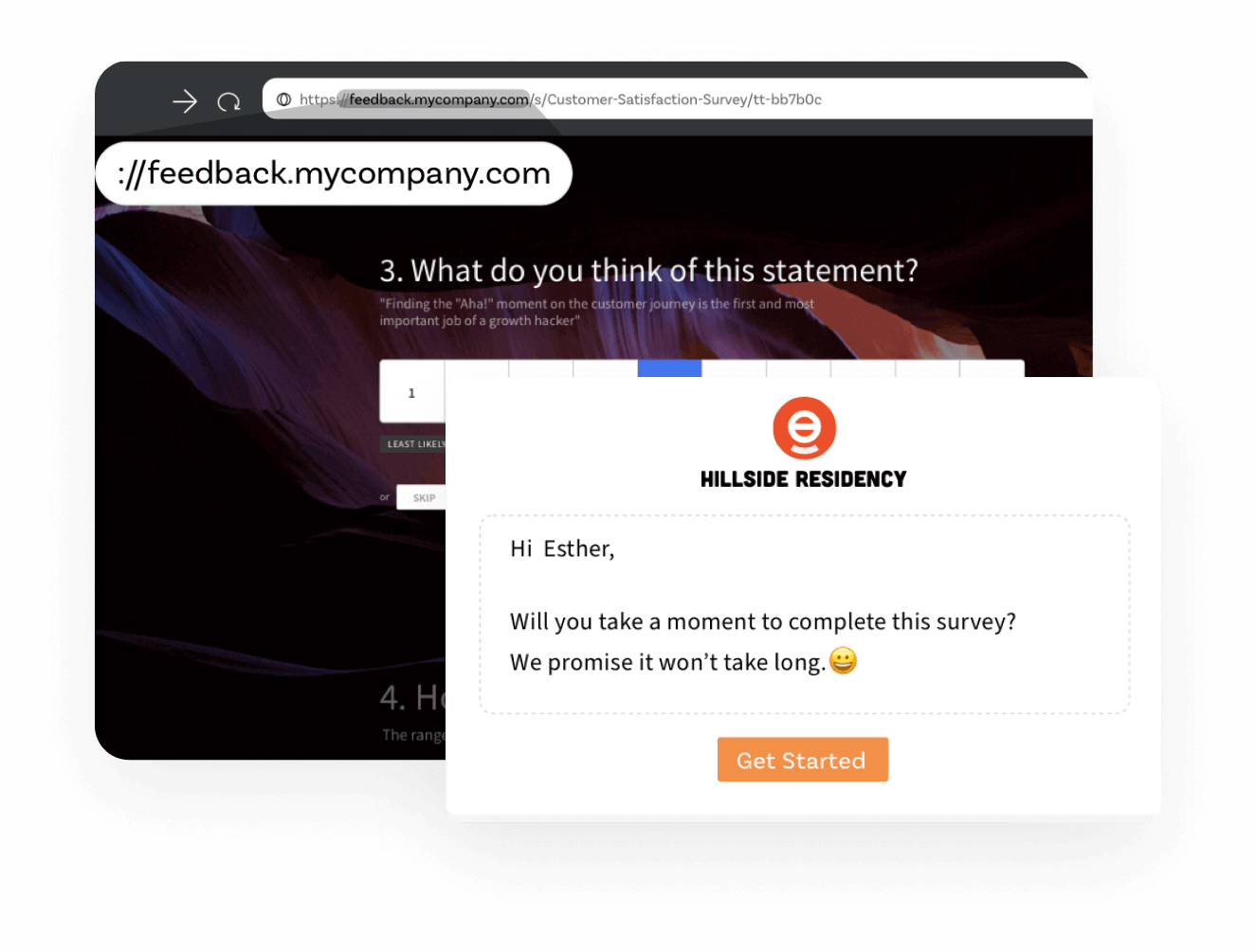 Brand your online surveys using white label feature.